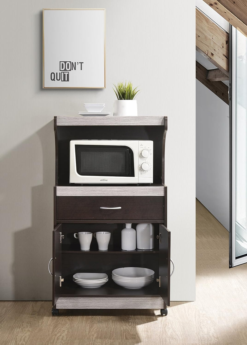 Modern Wood Microwave Cart