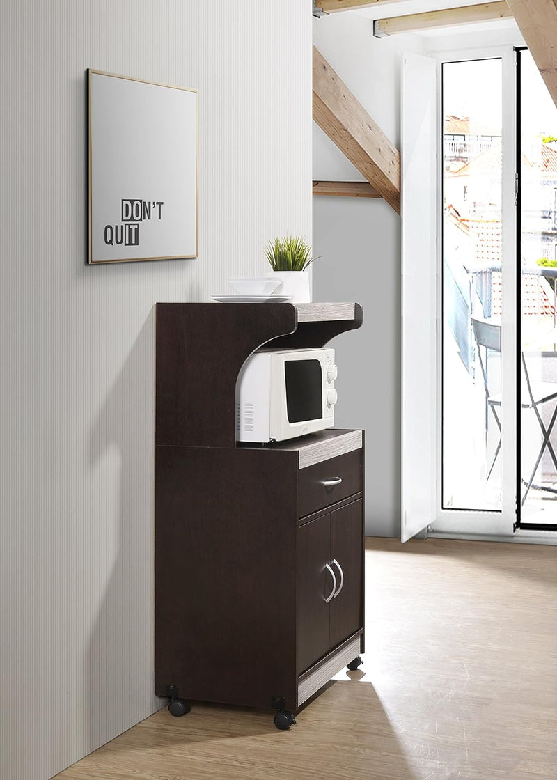 Modern Wood Microwave Cart