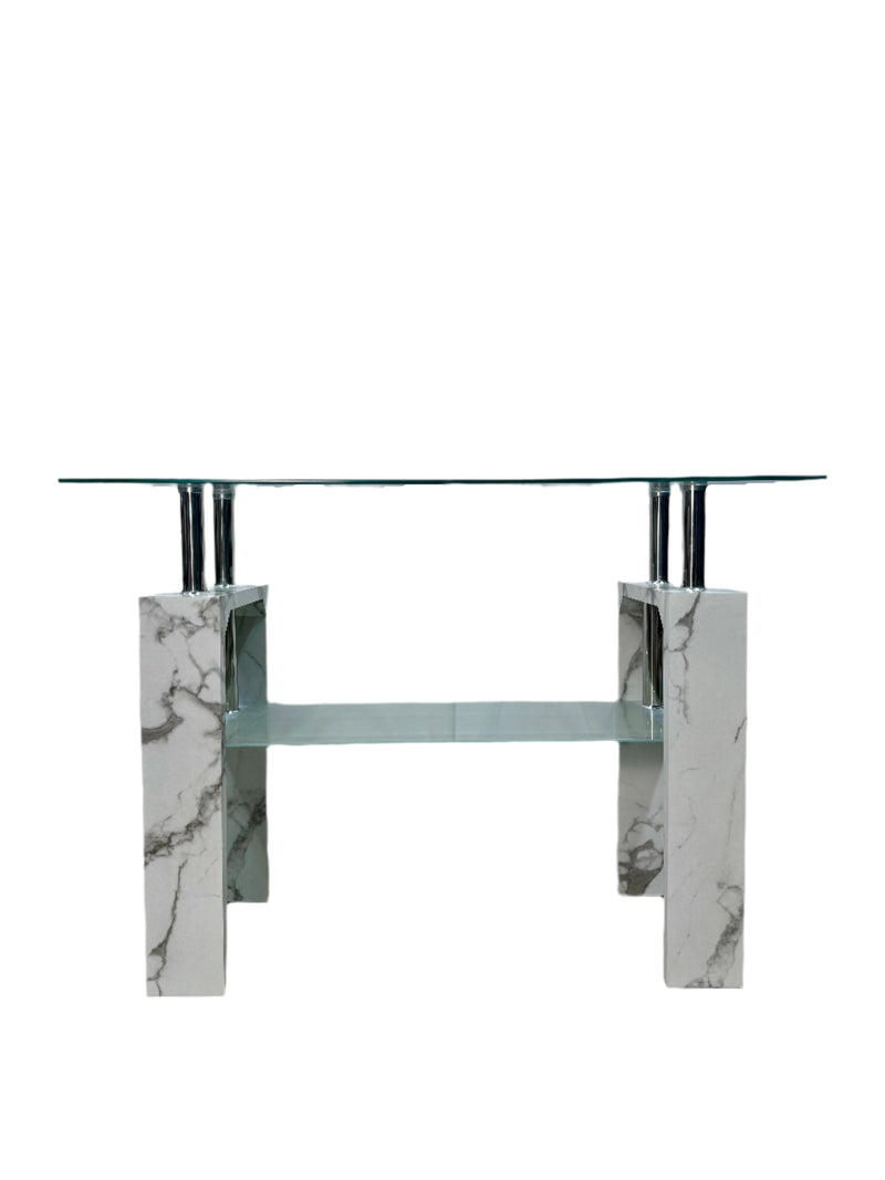 Modern Double Layer Glass Console