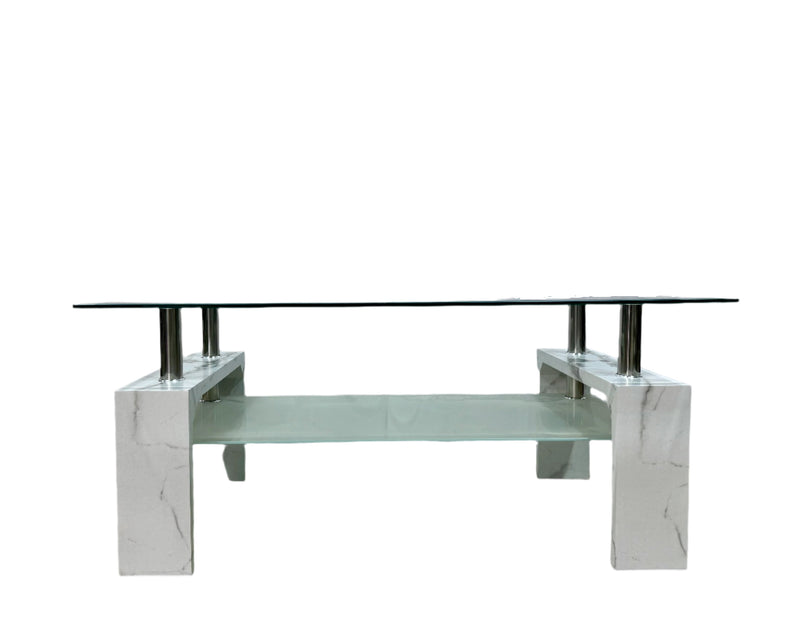 Modern Double Layer Glass Coffee Table