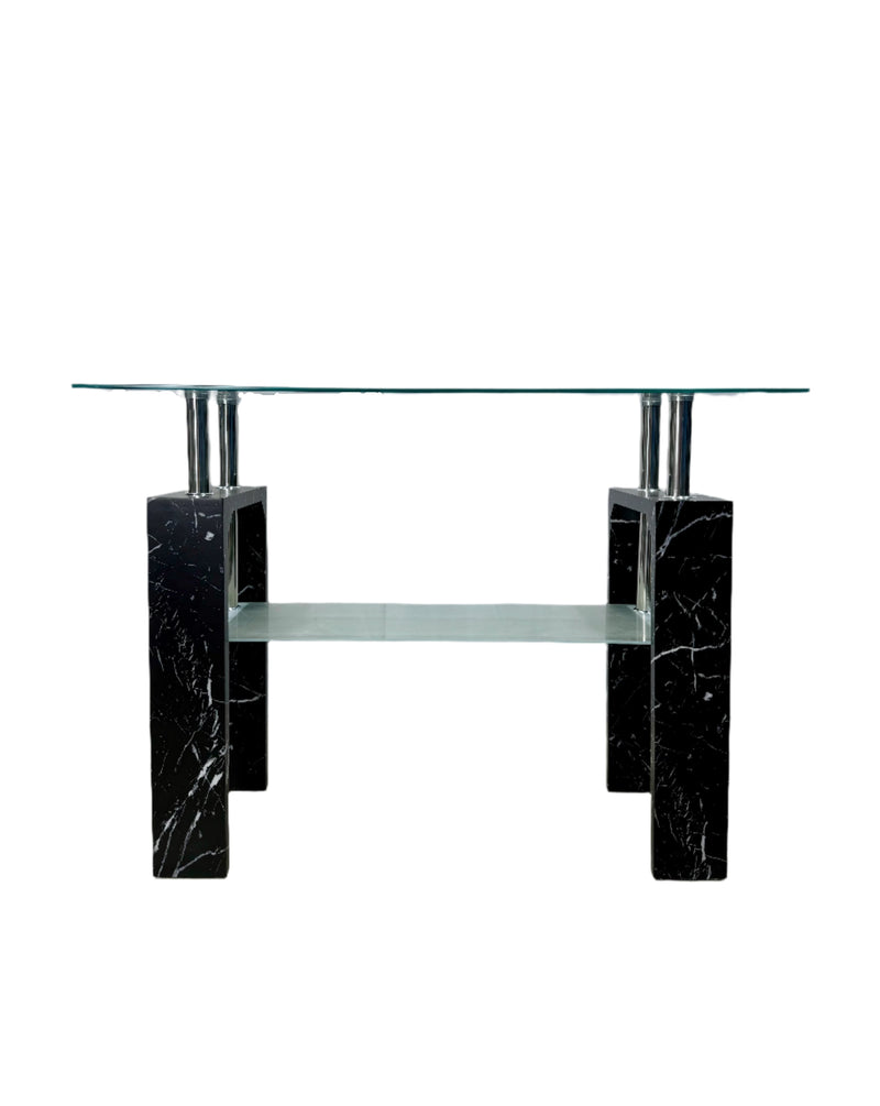 Modern Double Layer Glass Console