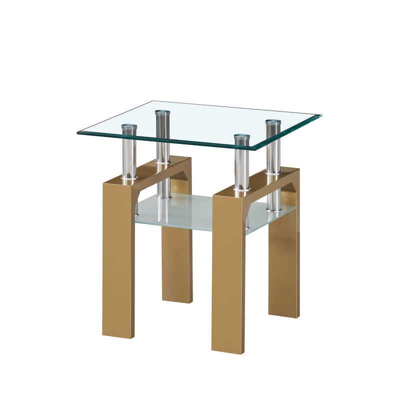 Modern Double Layer Glass Side Table