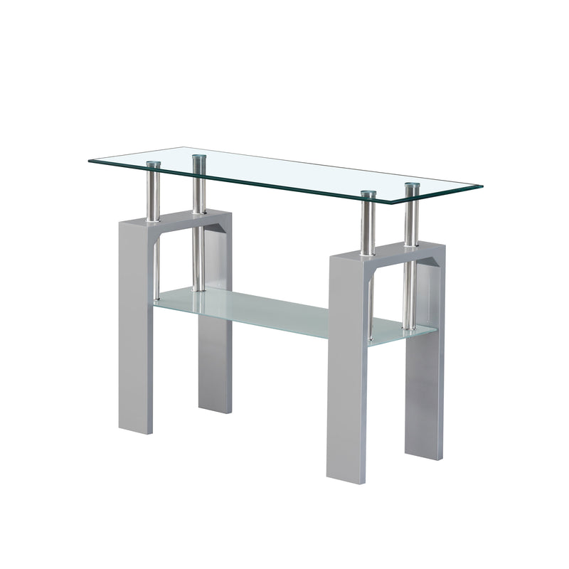 Modern Double Layer Glass Console