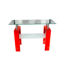 Modern Double Layer Glass Console