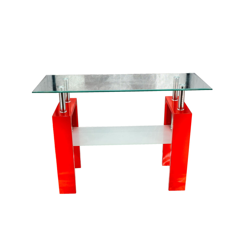 Modern Double Layer Glass Console