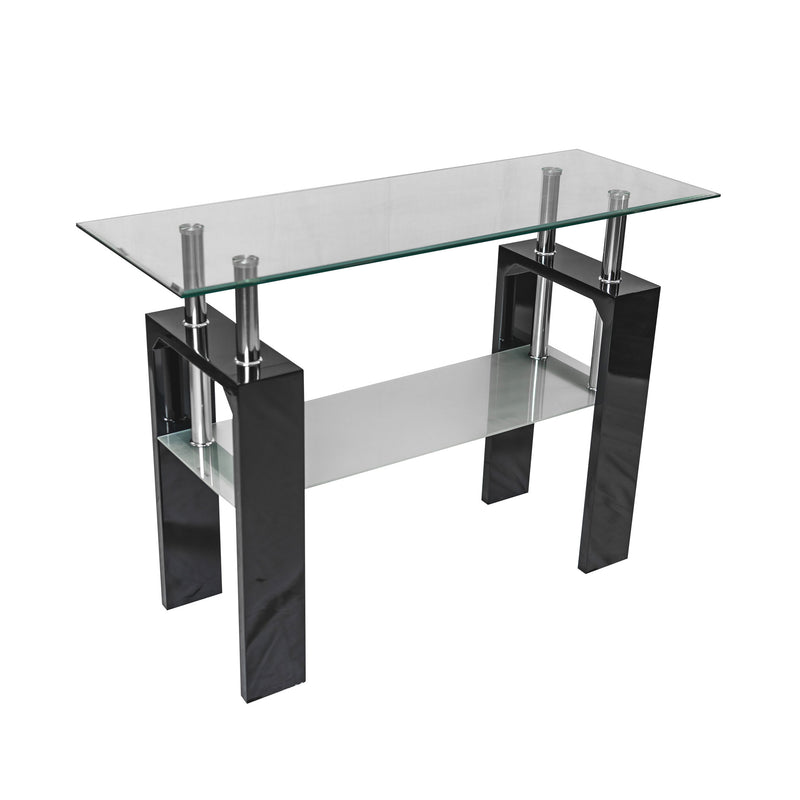 Modern Double Layer Glass Console