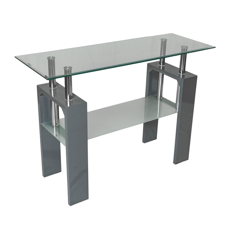 Modern Double Layer Glass Console