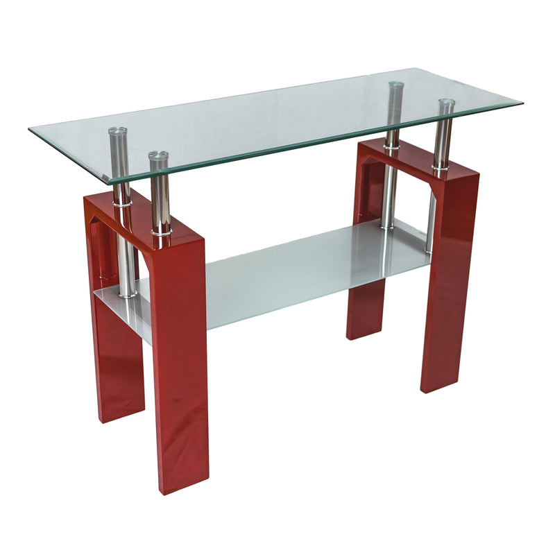 Modern Double Layer Glass Console