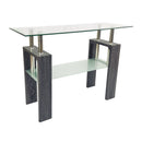 Modern Double Layer Glass Console