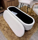 OVAL STORAGE OTTOMAN