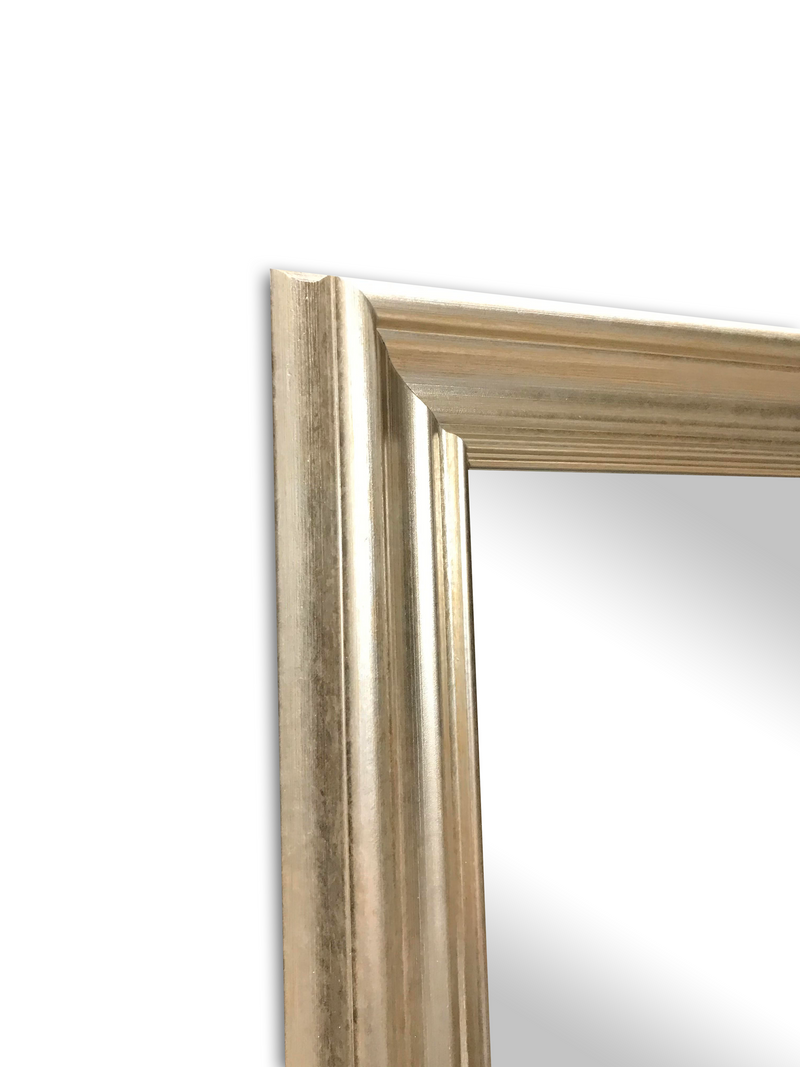 Silver Long Beveled Mirror