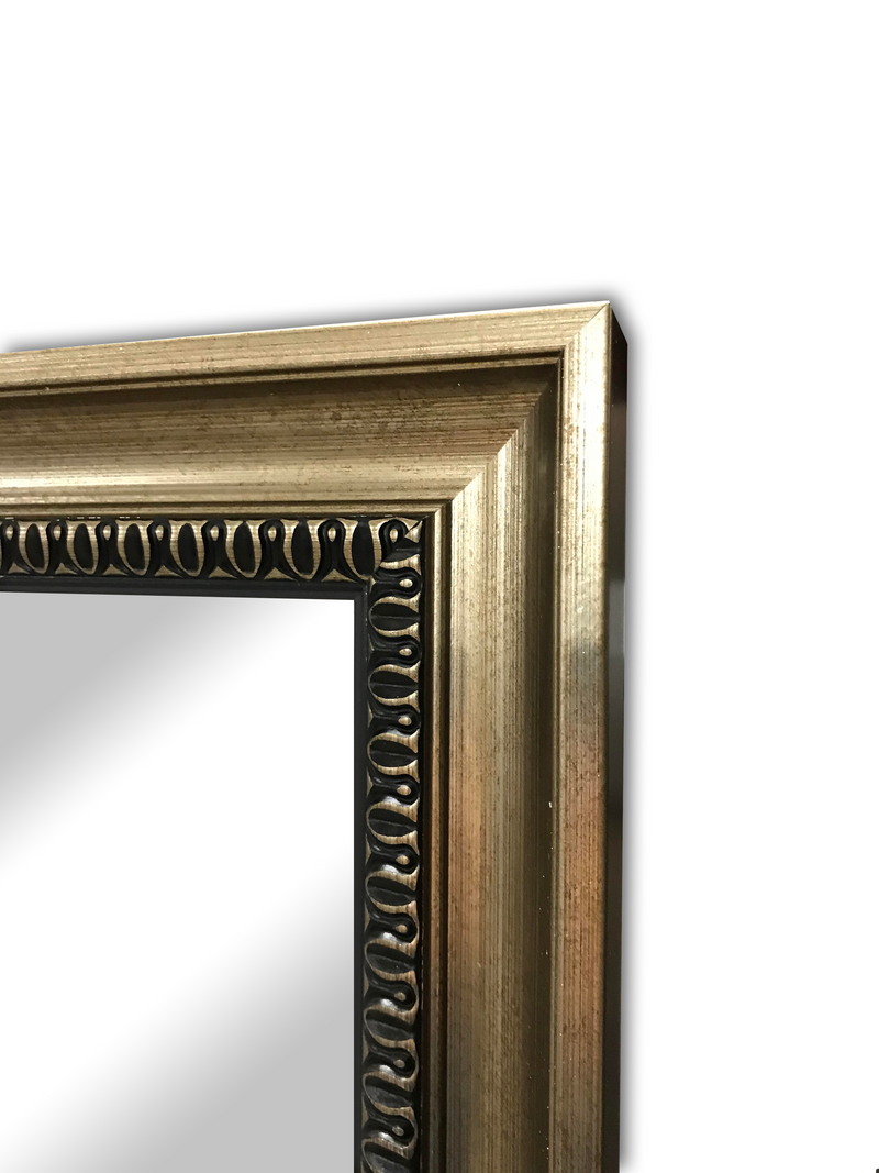 Gold Long Beveled Mirror