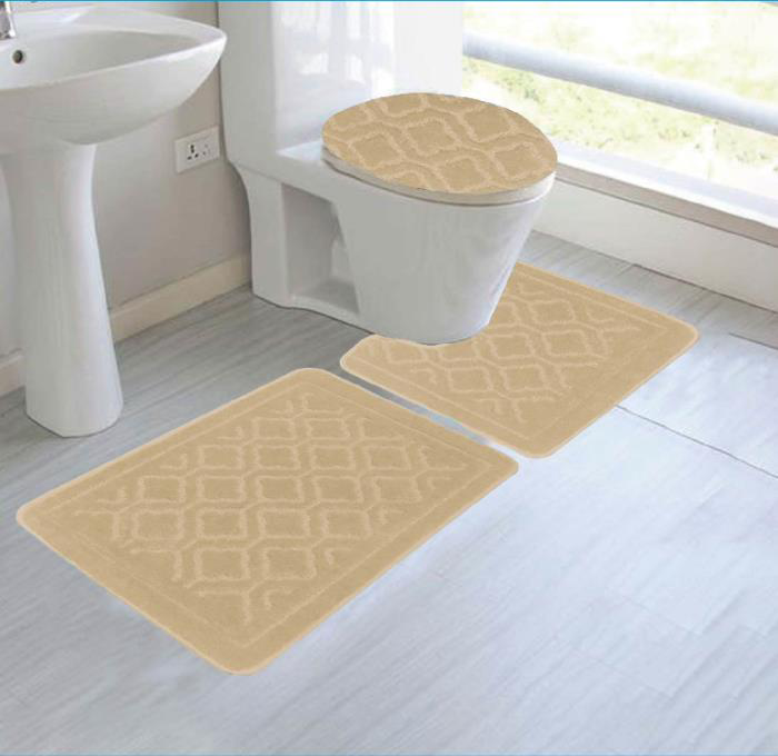 Alexis 3 Pieces Bath Rug Set