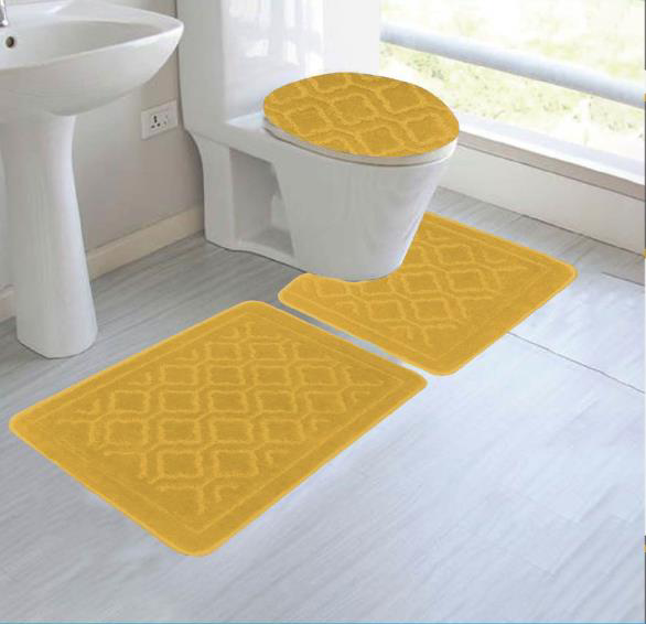 Alexis 3 Pieces Bath Rug Set