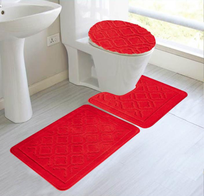 Alexis 3 Pieces Bath Rug Set