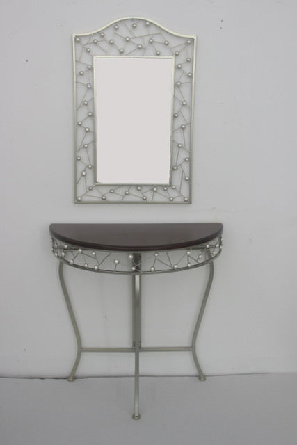 Metal Mirror & Console Table