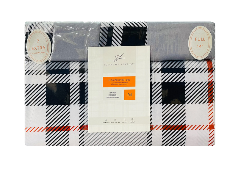 Supreme Living Stripes Sheet Set 6pc FULL