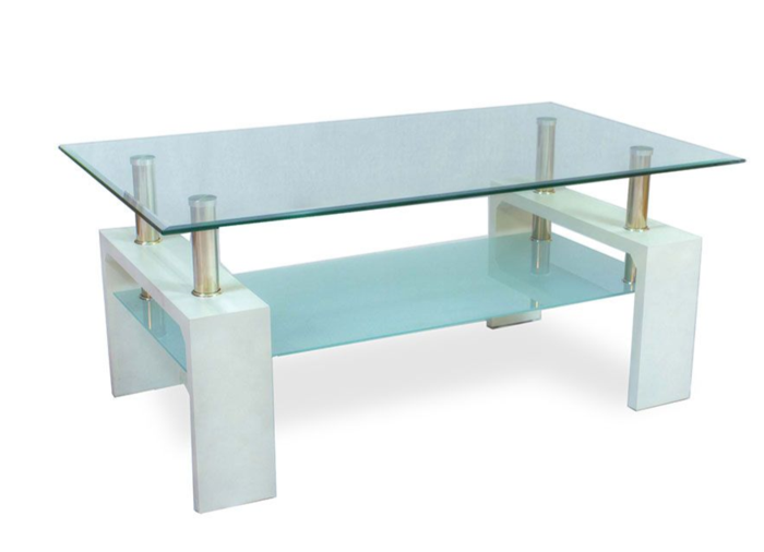 Modern Double Layer Glass Coffee Table