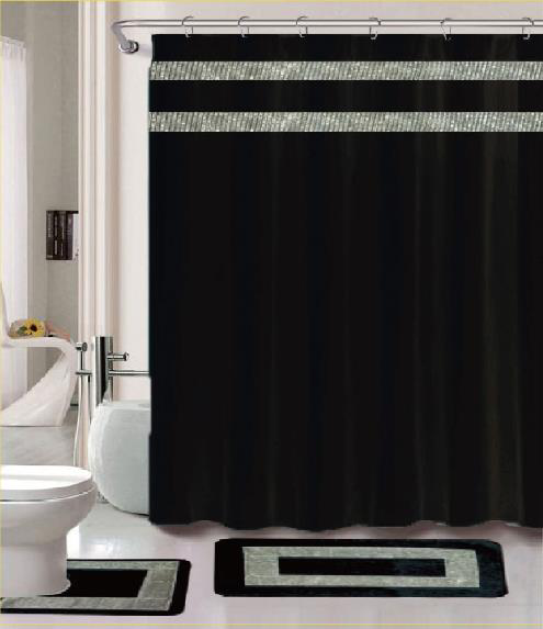 Damaris 15 Pieces Shower Curtain Set