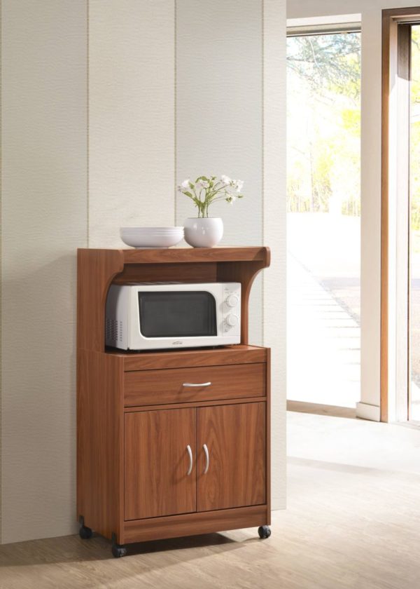 Modern Wood Microwave Cart