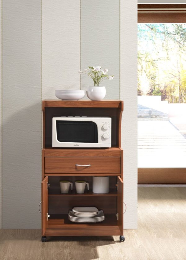 Modern Wood Microwave Cart