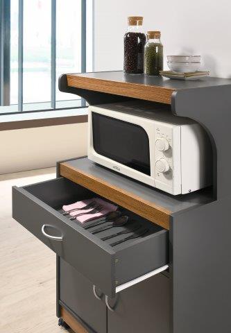 Modern Wood Microwave Cart