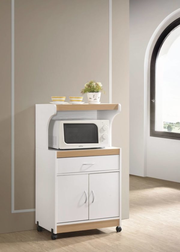 Modern Wood Microwave Cart