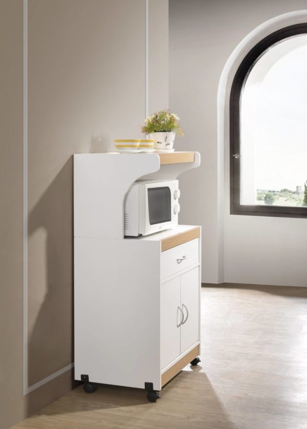 Modern Wood Microwave Cart