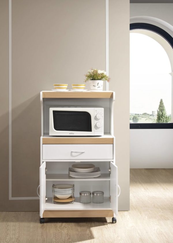 Modern Wood Microwave Cart