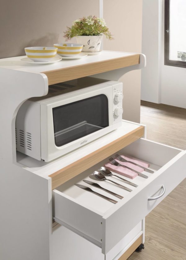 Modern Wood Microwave Cart