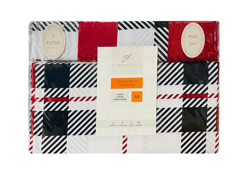 Supreme Living Stripes Sheet Set 6pc FULL