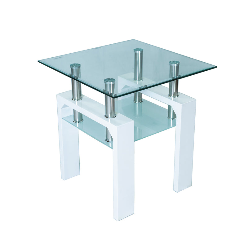 Modern Double Layer Glass Side Table