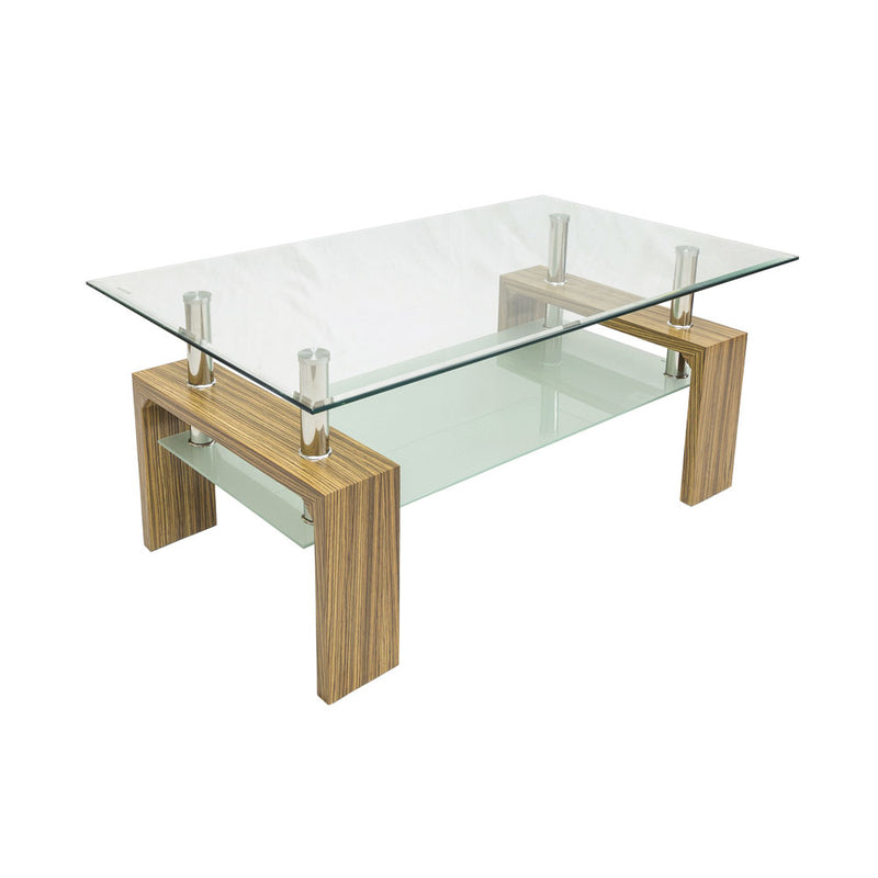 Modern Double Layer Glass Coffee Table