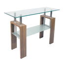 Modern Double Layer Glass Console