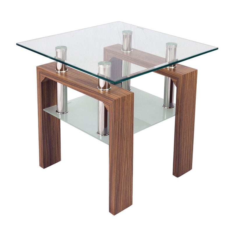 Modern Double Layer Glass Side Table