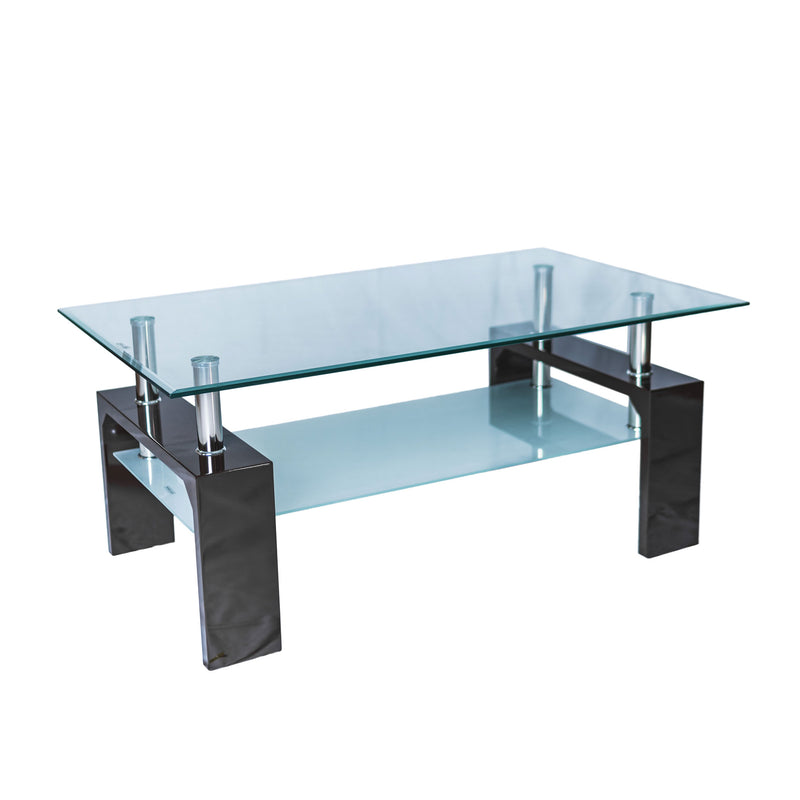 Modern Double Layer Glass Coffee Table