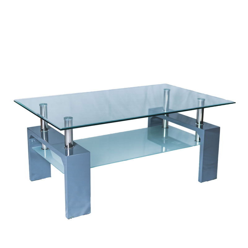 Modern Double Layer Glass Coffee Table