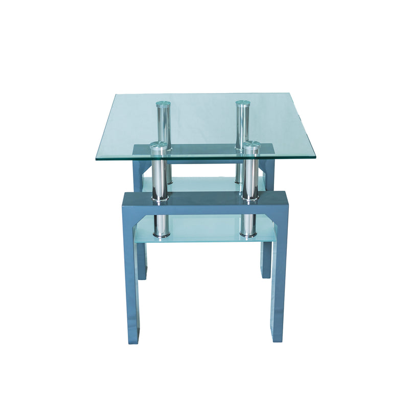 Modern Double Layer Glass Side Table